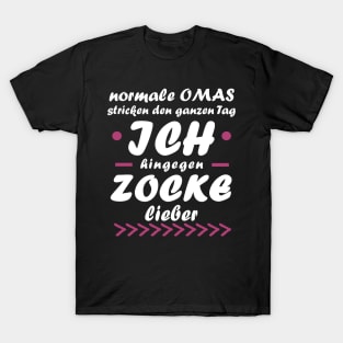 Zocken Oma Esport Gaming Geschenk Gaming T-Shirt